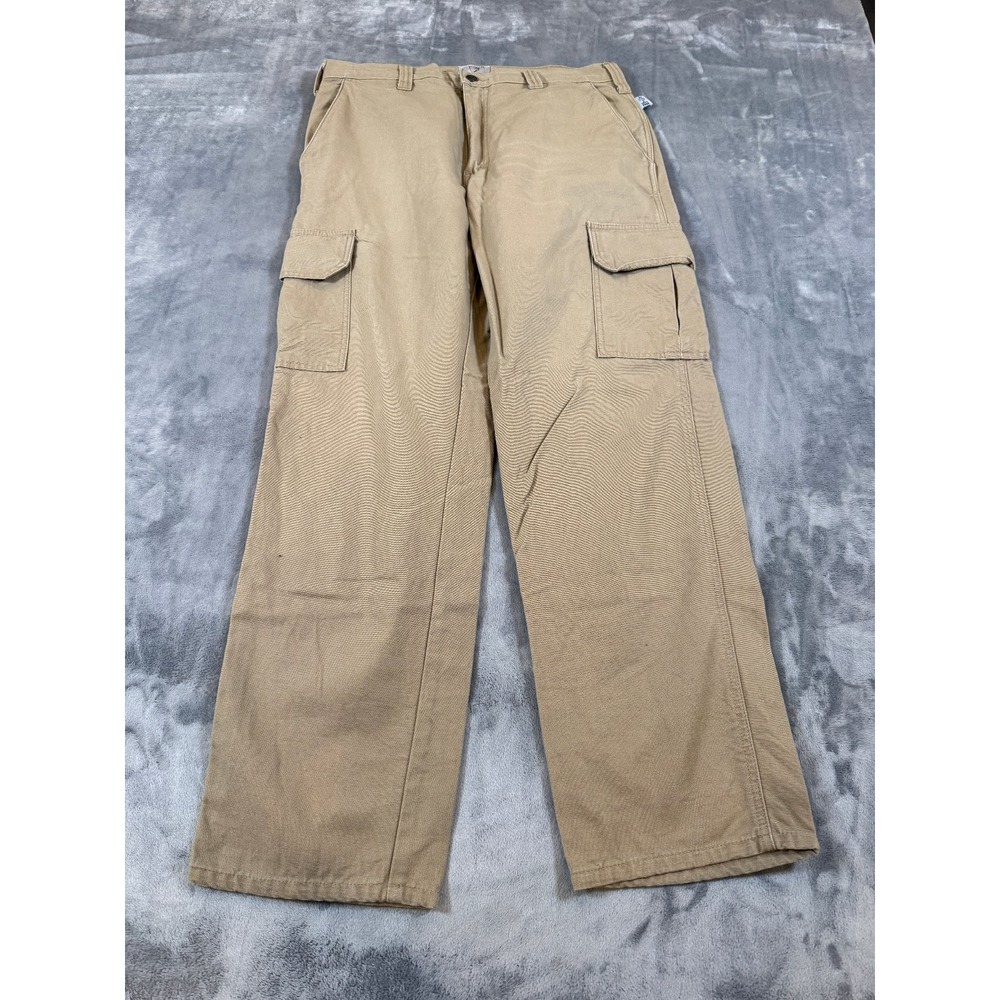 Tyndale Men's W34 L32 Flame Resistant FR Cargo Work Pants Khaki Tan